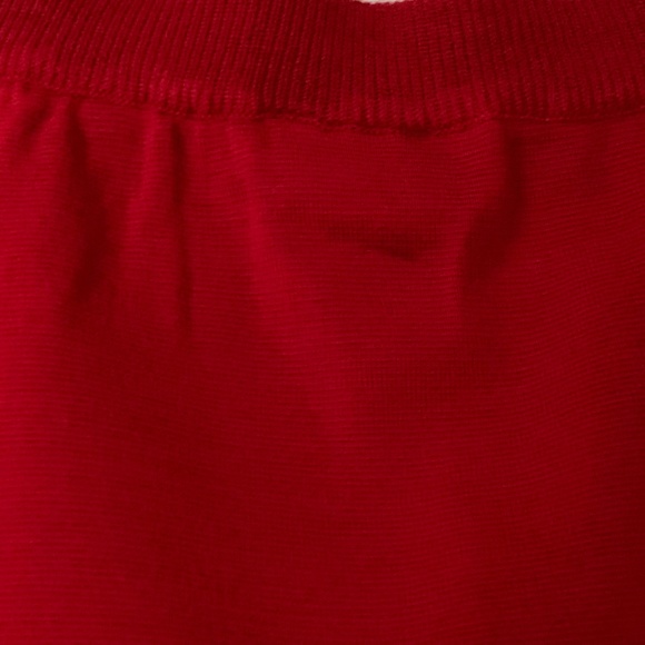 VTG 80s Holiday Festive 2-Pc Red Skirt & Sweater Set Gold Embellished Hearts Med - Picture 7 of 8